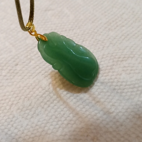 *3/$20* New Jade/Aventurine Gem Stone choker corded necklace pendant - Picture 6 of 9